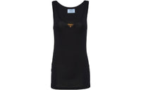 PRADA Enamel Logo Plaque Tank Top Black