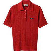 MIU MIU SS25 Polo Shirt Women's Red