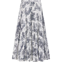 DIOR FW24 Casual Long Skirts Women's White Blue