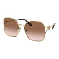 MIU MIU Alloy Irregular Shape Sunglasses Women's Gold
