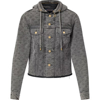LOUIS VUITTON Vintage-Effect Monogram Denim Jacket