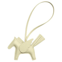 HERMES Lambskin Pendants Women's Beige