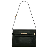 SAINT LAURENT MANHATTAN Leather Crossbody Bag, Shoulder Bag Women's Dark Green