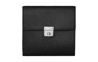 HERMES Mysore Goat Skin Wallet Women's Black