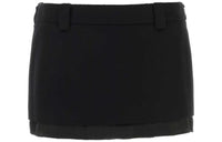MIU MIU Casual Short Skirts Women's Black