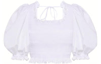 MIU MIU SS22 Crop Tops Women's White
