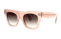 CELINE Acetate Irregular Shape Sunglasses Women's Pink