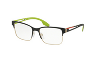 PRADA Crystal Irregular Shape Eyeglass Frames Unisex Black