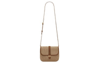 SAINT LAURENT Velvet Smooth Leather Shoulder Bag Crossbody Bag Small Size Women's Warm Brown