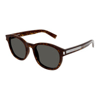 SAINT LAURENT Recycled Acetate Round Sunglasses Unisex Tortoiseshell