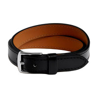 HERMES Leather Bangles Men's Black