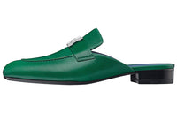 HERMES Wrap-toe Slippers Women's Green
