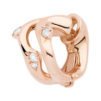 DIOR Rose 18K Gold Earrings Unisex Rose Gold