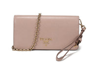 PRADA Leather Shoulder Bag Crossbody Handheld Shoulder Bag Women's Apricot