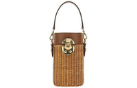 MIU MIU Leather Handbag Women's Brown