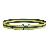 HERMES Rubber Belt Unisex Green Width 3.2CM