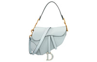 DIOR Smooth Cow Leather Saddle Bag, Shoulder Bag, Crossbody Bag, Handbag Women's Blue