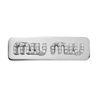 MIU MIU Brass Hair Clips Women's Silver