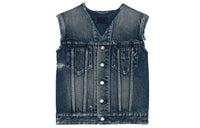 SAINT LAURENT Cropped Coats Women's Blue
