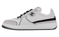 CHANEL Stylish Skateboarding Shoes Men's White
