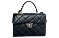 CHANEL Cow Leather Shoulder Bag Crossbody Bag Handbag Women's Black