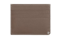HERMES Evercolor Calfskin Card Holder Women's 18 Etoupe Elephant Gray