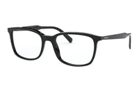 PRADA Acetate Irregular Shape Eyeglass Frames Men's Black