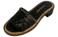 CHANEL Slide Slippers Women's Black