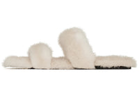 SAINT LAURENT Slide Slippers Women's Semi-Transparent Beige