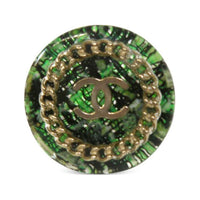 CHANEL Cc Tweed Ring