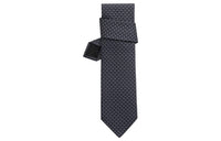 HERMES Silk Tie Men's Charcoal Gray/Gray
