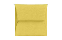 HERMES Bastia Mysore Goat Skin Wallet Women's 0Y Limoncello Lemon Yellow