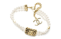 CHANEL Necklaces Women's Pearl White