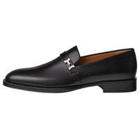 HERMES Julio Loafers Men's Black