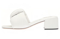 MIU MIU Abrasion Resistant Slide Slippers Women's White