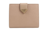 PRADA Leather Coin Purses Wallets Women's Light Brown