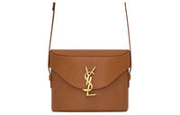 SAINT LAURENT Smooth Leather Crossbody Bag, Shoulder Bag Women's Brick