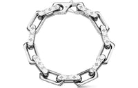 LOUIS VUITTON 2020 Silver Monogram Chain Link Bracelet Costume Bracelet