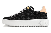LOUIS VUITTON Time Out Low-Top Skateboard Shoes Women's Black