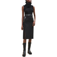 HERMES FW24 Casual Long Skirts Women's Black