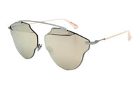 DIOR Acetate Irregular Shape Sunglasses Women's Silver
