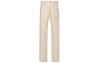 DIOR Striped Straight Leg Jeans