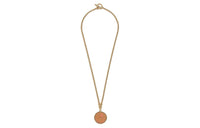 HERMES Enamel Gold-Plated Metal Necklaces Women's Gold