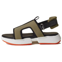 HERMES Beach Sandals Women's Khaki Black