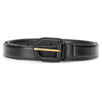 PRADA Calfskin Hardware Leather Belts Women's Black -