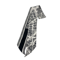 DIOR Silk Silk Scarves Women's Black White