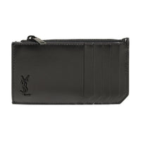 SAINT LAURENT Cow Leather Wallet Women's Black