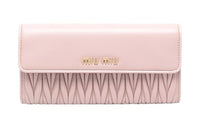MIU MIU Lambskin Wallet Women's Pink