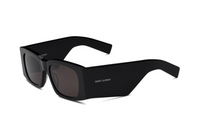 SAINT LAURENT Plastic Acetate Irregular Shape Sunglasses Women's Black