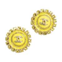 CHANEL Metal Earrings Women's Yellow